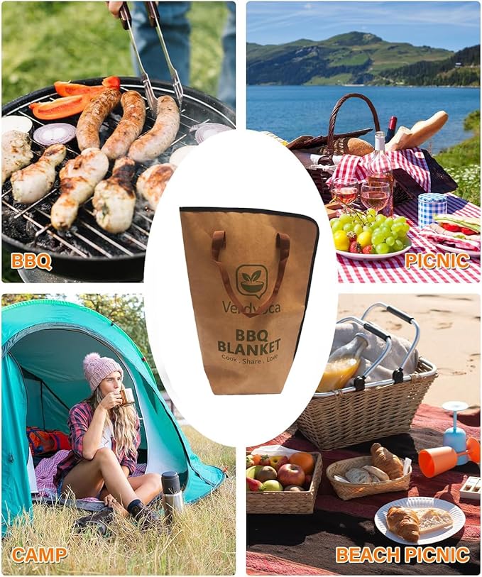 16L Orange Collapsible BBQ Prep Tub with Locking Lids &amp 21 Inch Pro Tyvek Brown BBQ Blanket for Resting Meat
