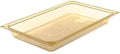 Carlisle FoodService Products Storplus Full-Size High Heat Food Pan for Catering Buffets and Restaurants High Heat Plastic 2.5 Inches Deep Amber