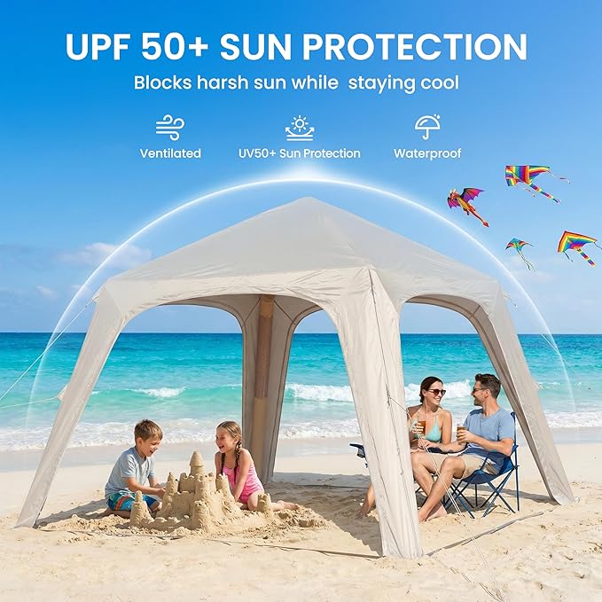 ABORON 2/6/8/10/12 Person Inflatable Camping Tent Easy Setup Blow Up Tent with Hand Pump PU3000mm Waterproof &amp Breathable 4 Season Glamping Tent for Outdoor Camping