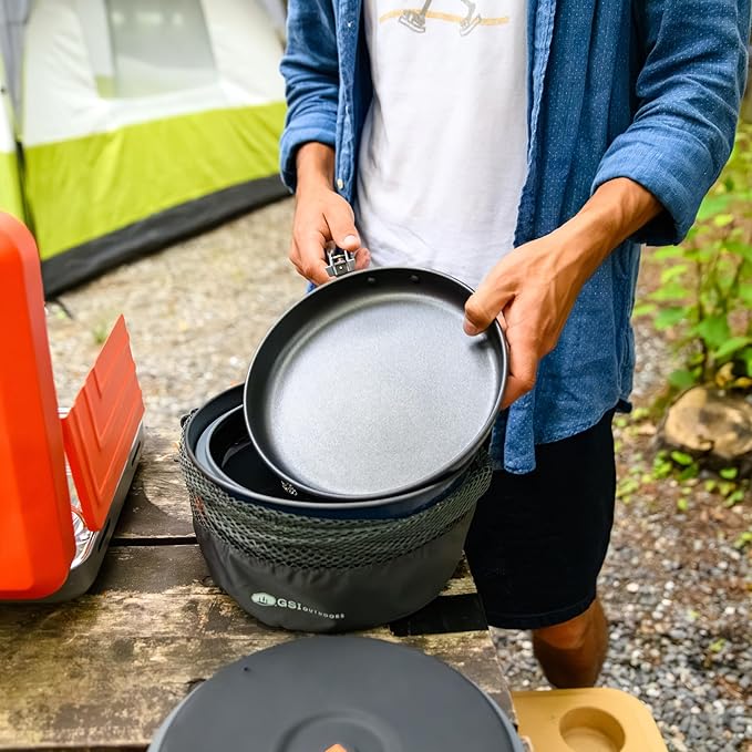 GSI Outdoors Bugaboo Base Camper High-Efficiency Cookset – Ceramic Non-Stick Coated