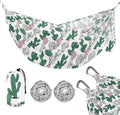 ALAZA Cactus Cacti Hand Drawn Camping Hammocks Single or 2 Person 500 lbs Portable Parachute Travel Hammock w/Tree Straps for Hiking Backpacking Indoor Outdoor