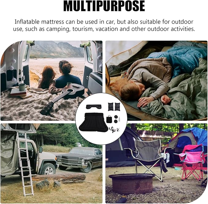 Mipcase 1Set Inflatable Mattress for Car Durable for Outdoor Camping Comfortable Sleeping for SUV to Use Store for Long Distance Journeys