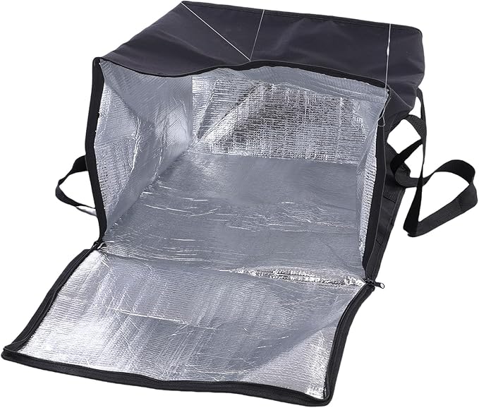 Pssopp Insulated Pizza Delivery Bag 20 x 20 x 14 Inch Portable 600D Oxford Fabric Thermal Food Bag Carrier for Grocery Shopping Catering