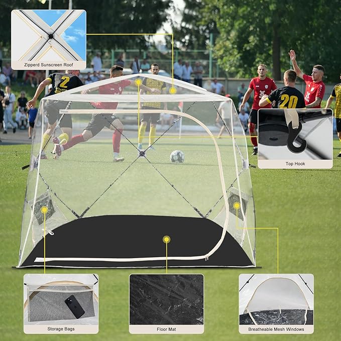 Sports Tent for 1-3 PersonPortable Pop Up Outdoor Weatherproof Shelter Instant Bubble Tent for Sports EventCampingFishing