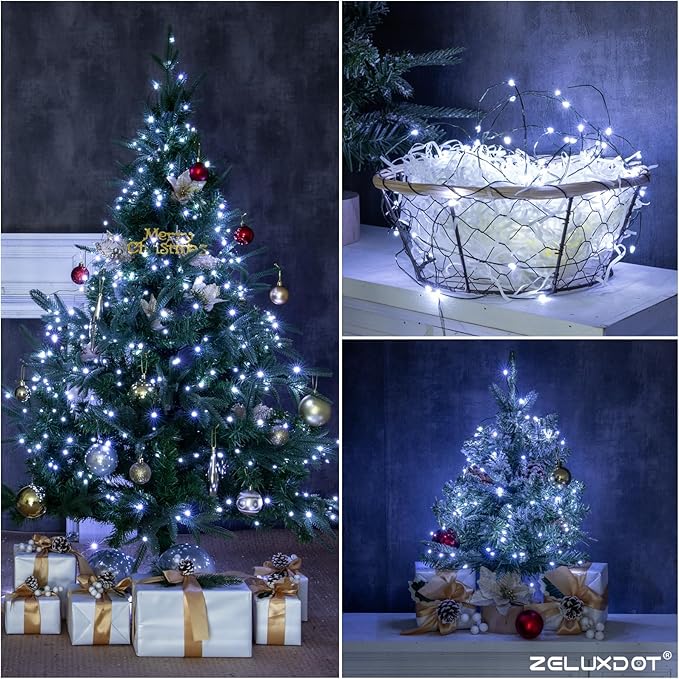 Fairy Lights Plug in660FT 2000LEDs Waterproof Led String Lights8 Modes Remote Twinkle Light for Outdoor Indoor Christmas Wedding Birthday Garden Party DecorationsGreen WireCool White