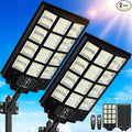 9000W Solar Street Lights Outdoor 27 240000LM Solar Lights Waterproof with Motion Sensor 6500K Dusk to Dawn Commercial Lighting for Parking Lot Security LED Flood Lights for Driveway Yard 2-Pack