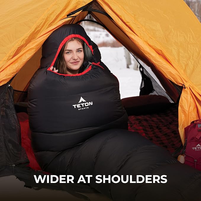 TETON Sports ALTOS 20 Degree and 0 Degree Sleeping Bag for Adults Lightweight Warm Mummy Sleeping Bag for Camping Hiking Backpacking