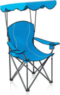 ALPHA CAMP Heavy Duty Canopy Lounge Chair Sunshade Hiking Travel Chair with Cup Holder
