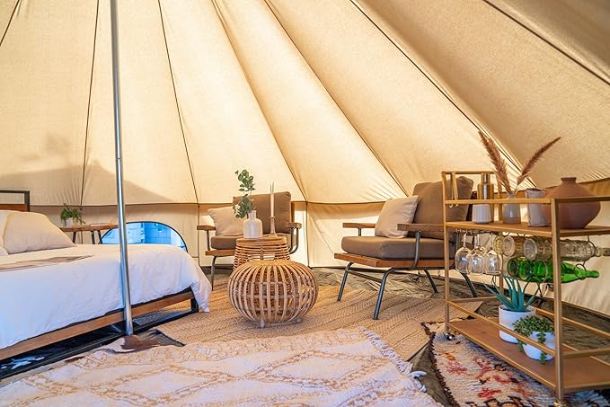 WHITEDUCK Regatta Canvas Bell Tent - w/StoveJack Waterproof 4 Season Luxury Camping and Glamping Yurt Tent Outdoor