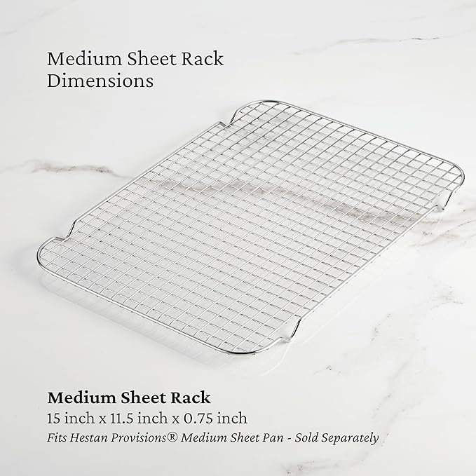 Hestan OvenBond - Tri-Ply Stainless Steel Baking Rack fits Medium Sheet Pan (14.5x11.55)