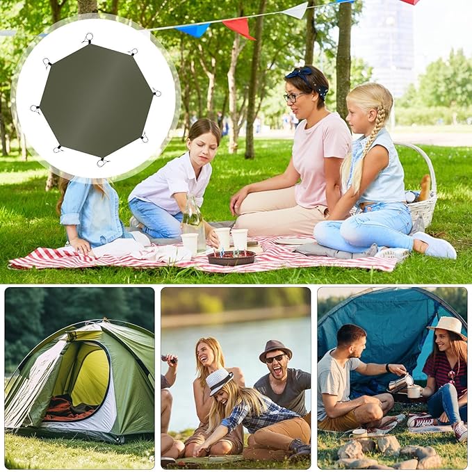 Ground Sheet Mat - 210 D Oxford Cloth Waterproof Camping Tarp Octagonal Multipurpose Outdoor Picnic Mat Waterproof Camping Ground Cloth | Octagonal Outdoor Tent Mats for Picnics Playground Hiking