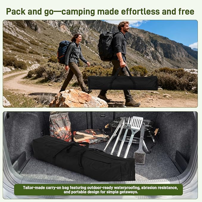Folding IGT Camping Table Portable Outdoor IGT Cooking Camping Tables Ultra-Lightweight Aluminum Foldable Camping Table with Carry Bag for Car Camping Picnics RV Travel and BBQ