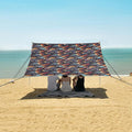 ALAZA Monster Truck Running Beach Tent Sun Shelter UPF50+ Protection Beach Shade Canopy w/ 4 Sandbags for Outdoor Camping Fishing Backyard Fun Picnic 10x9 ft