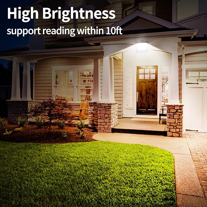 Solar Lights Outdoor Solar Powered Flood Lights Weatherproof Dusk to Dawn Led Solar Security Wall Lights with 16.4Ft Cable for Outside Garden Garage Landscape 2 Pack