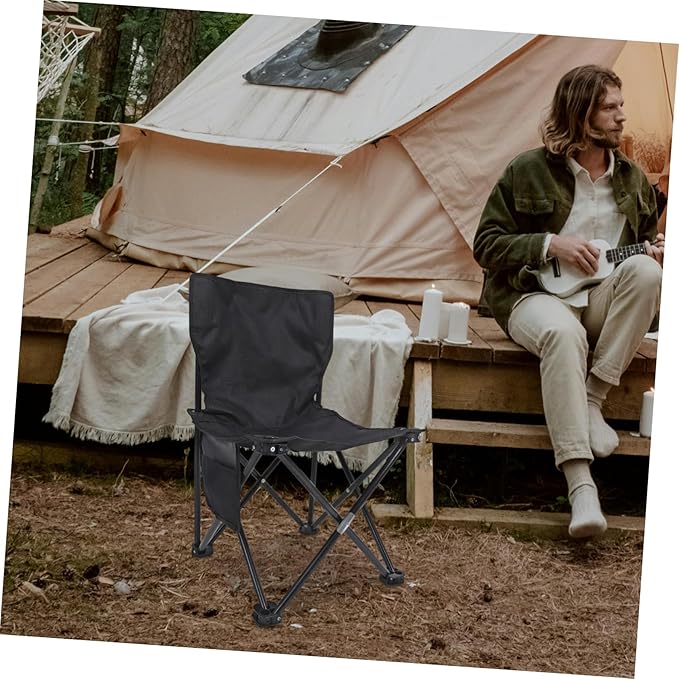 Folding Chair Lightweight Portable Fishing Camping Seat Ergonomic Design for Outdoor Use Convenient Storage Versatile for Beach Garden Activities Sturdy Construction