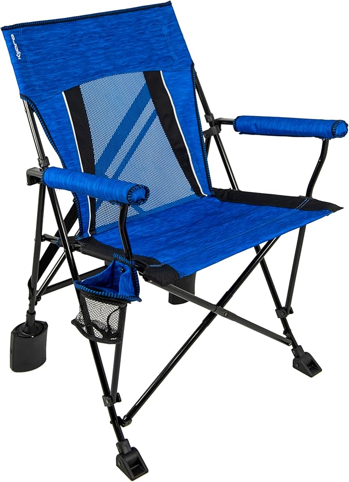 Kijaro Rok-it Rocking Camp Chair - Enjoy The Outdoors with a Rocker Camp Chair - Multipurpose Portable Rocking Chair Folding Chair Lawn Chair and Sports Chair - Maldives Blue