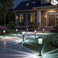 Outdoor Solar Lights for Yard 8 Pack Solar Pathway Lights Waterproof 6000K Cold White LED Landscape Lighting for Garden Outside Landscape Lawn Driveway Walkway Path Patio