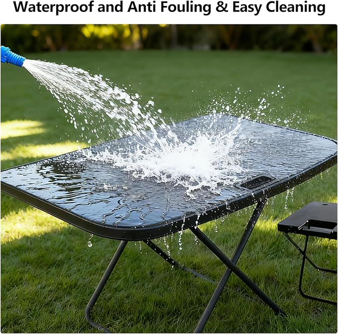 for Tesla Camping Portable Table Model Y Juniper Accessories 2020-2026 Rear Trunk Foldable Table Bucket Camping Travel Hiking Picnic BBQ Fishing Beach Folding Table Desk