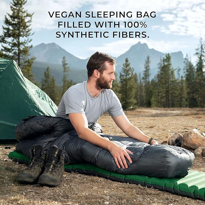 Hyke &amp Byke Katahdin 32 F Hiking &amp Backpacking Sleeping Bag - 4 Season 625FP Ultralight Sleeping Bag - Water Resistant - Charcoal Gray - Long