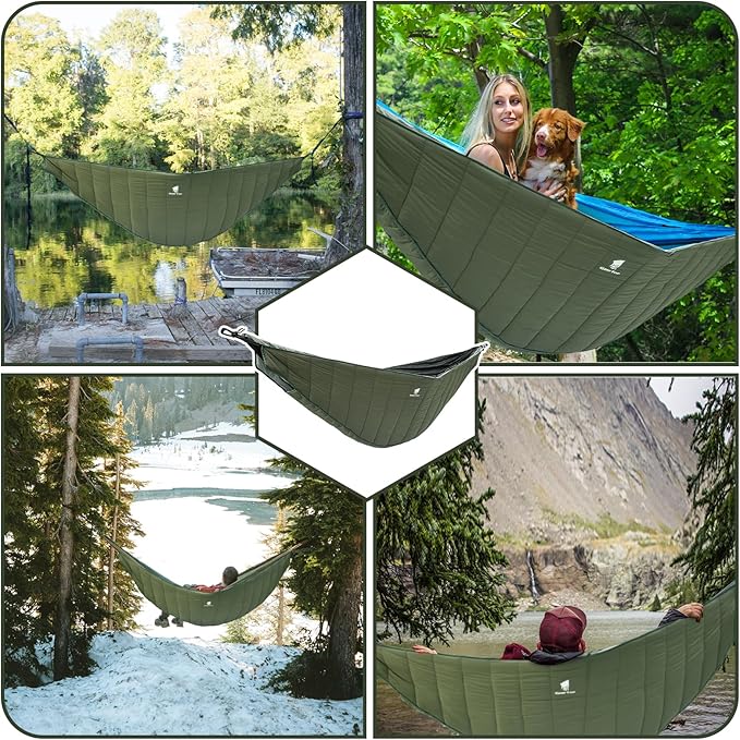 GEERTOP Ultralight Double Hammock Underquilt Full Length Warm Camping Quilt All Season for Outdoor Backpacking Hiking Travel
