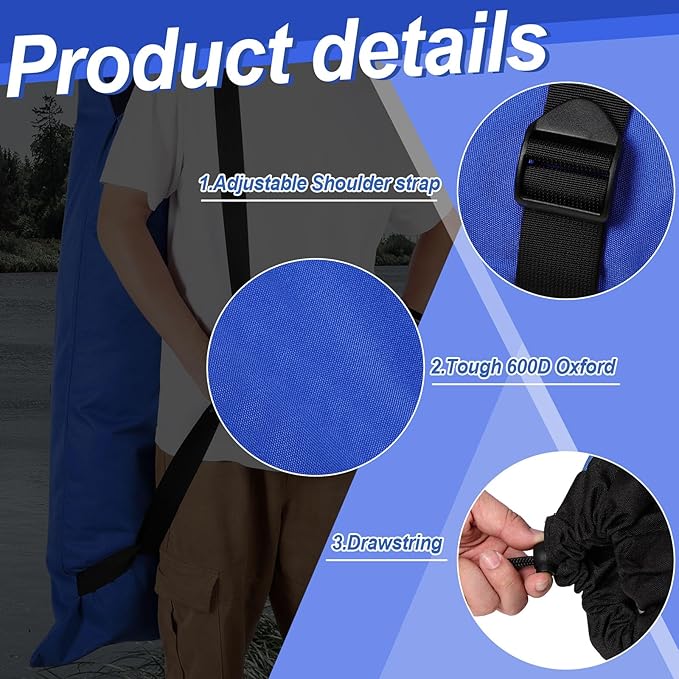 2 Pieces Camp Chair Replacement Bag Folding Foldable Chair Purse Camp Replacement Outdoor Tent Bag for Storage Carrying with Shoulder Strap 47.2 Inches(Dark Blue)