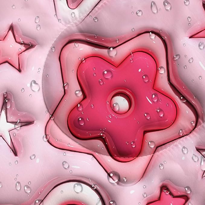 Kids Sleeping Bag for Boys Girls3D Pink Stars Print-Lightweight Warm Portable Outdoor Indoor-Waterproof Cold Weather Resistant Sleeping Bag for Camping Hiking