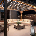 Lovelite 13ft x 13ft Net Lights Outdoor 400LED Large Gazebo Lights 8 Modes Timer Waterproof Connectable Christmas Mesh Light Clear Wire for Bushes Patio Pergolas Garden Holiday Party - Cool White