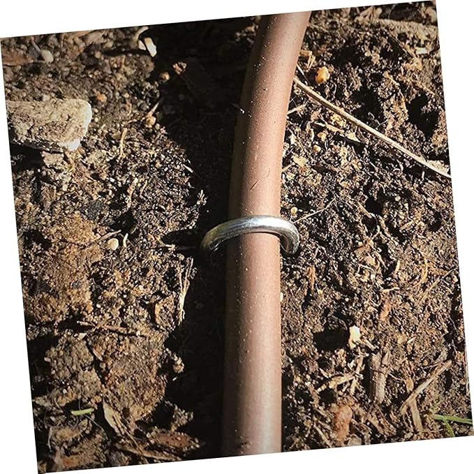 4Pcs Heavy Duty U Shaped Tent Stakes Durable Ground Pegs for Trampoline Canopy Awning and Camping Easy to Install Landscape Pins with Pointed Ends for Secure Grounding