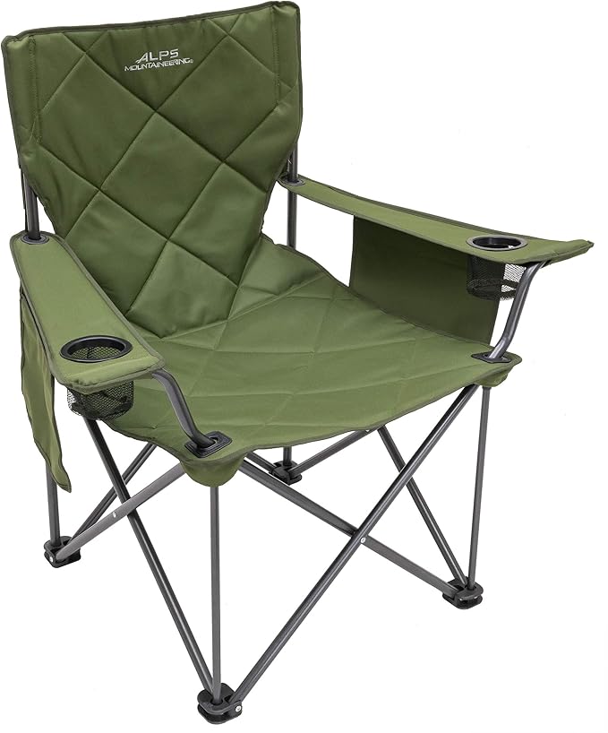 ALPS Mountaineering King Kong Camping Chairs for Adults with Mesh Cup Holders and Pockets Built Durable and Reliable with Compact Foldable Steel Frame