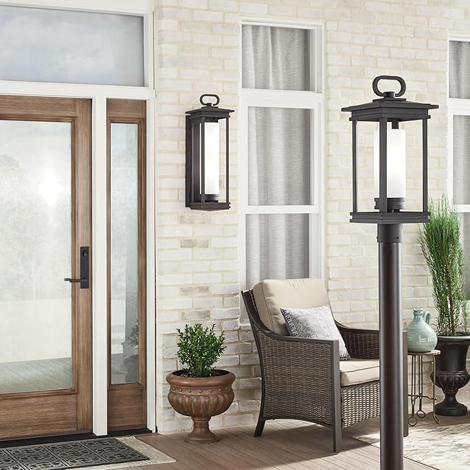 Kichler 49478RZ South Hope Outdoor Post Mount 1-Light Rubbed Bronze