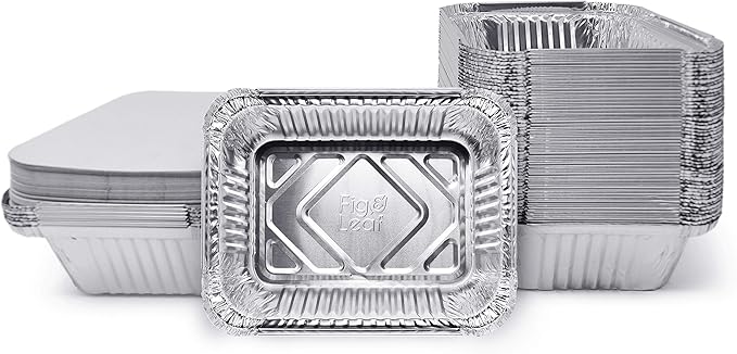 (480 Pack) Premium 1.5-LB Takeout Pans with Lids l Medium 7 x 5 x 2 l Heavy Duty Disposable Aluminum Foil for Catering Party Meal Prep Freezer Drip Pans BBQ Potluck Holidays