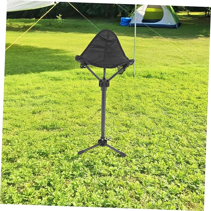 Portable Telescoping Folding Stool for Outdoor Adventures Adjustable Height Camping Chair Stable and Comfortable Fishing and Gardening Stool Collapsible Design for Hiking Picnics and Travel