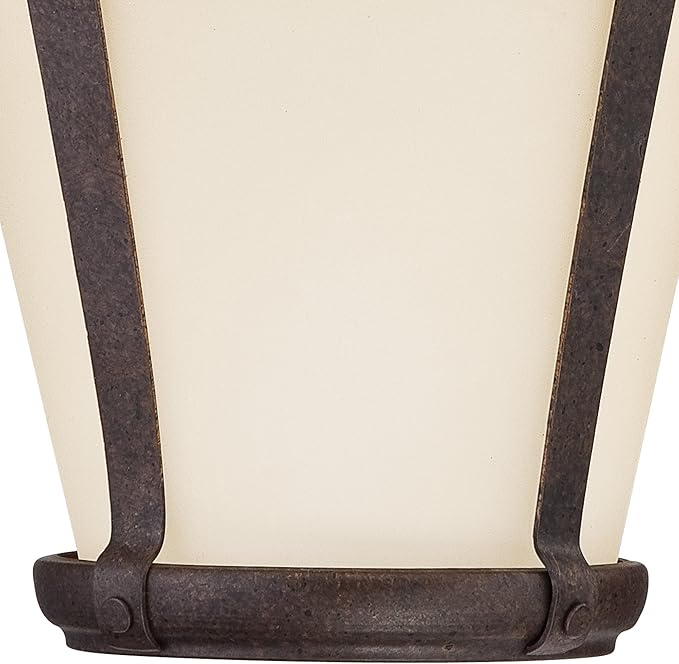 Westinghouse 6204100 Darcy One-Light LED Outdoor Wall Fixture Victorian Bronze Finish with Amber Frosted Glass