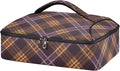 Casserole Carrier Purple Brown Tartan Print Insulated Casserole Carrier for Hot or Cold Food Thermal Lunch Tote for Parties Picnic Travel Carry Bag