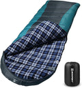 Bessport Sleeping Bag Winter | Flannel Lined 18℉ - 32℉ Extreme 3-4 Season Warm &amp Cool Weather Adult Sleeping Bags Large | Lightweight Waterproof for Camping Backpacking Hiking