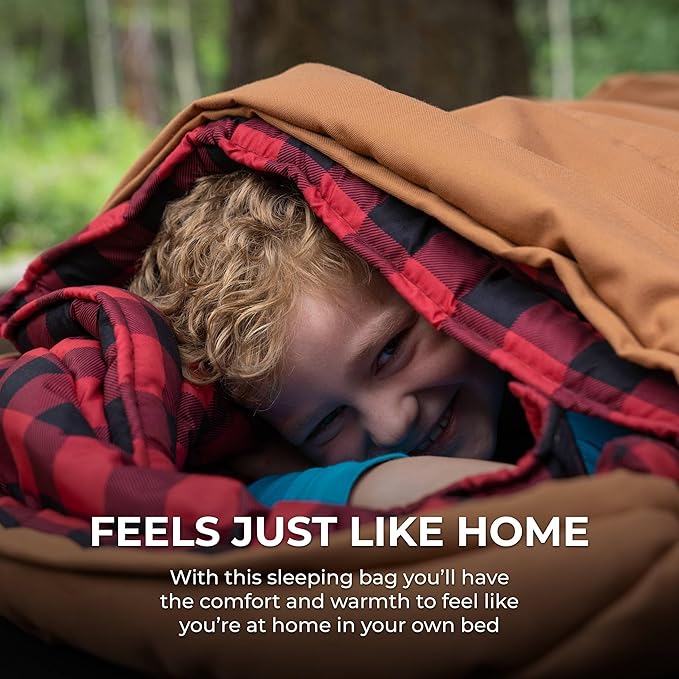 Teton Junior 20 Degree and 0 Degree Sleeping Bags. Finally Sleeping Bag for Boys Girls All Kids Warm and Comfortable for All Camping Weather and Built to Last