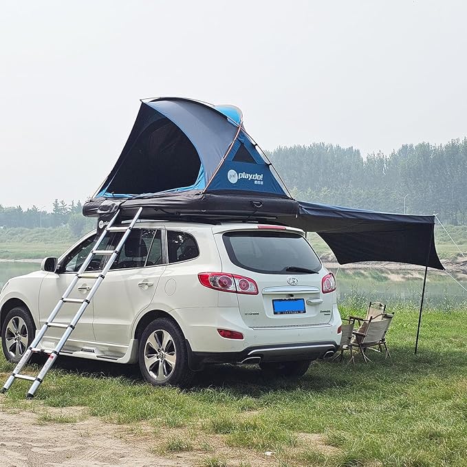 2 Person Inflatable Car Roof Top Tents with Pump and Awning4 Season Camping Dome Roof Top Tent Camping Tent for SUV Truck and Universal CarEasy Setup