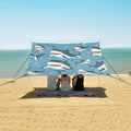 Cute Sharks Camping Sun Shelter Beach Tent Portable Beach Sun Shade Outdoor Canopy for Camping Trips Fishing Picnic