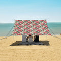 ALAZA Red Rose Flowers Painting Beach Tent Sun Shelter UPF50+ Protection Beach Shade Canopy w/ 4 Sandbags for Outdoor Camping Fishing Backyard Fun Picnic 10x9 ft