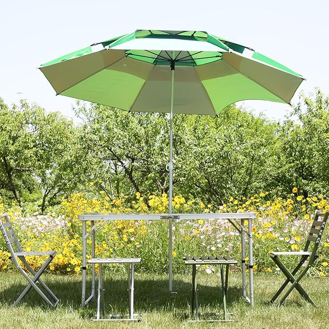 REDCAMP Folding Camping Table4ft Portable Outdoor Folding Table Aluminum Camp Table Adjustable Height Lightweight for Picnic Cooking Beach