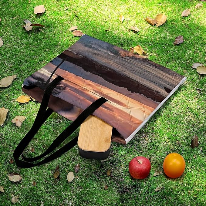 Zipper Beach Maui Hawaii Sunset Sea Waves Clouds Style Picnic Mat Suitable for Travel Camping Park Or Home Use