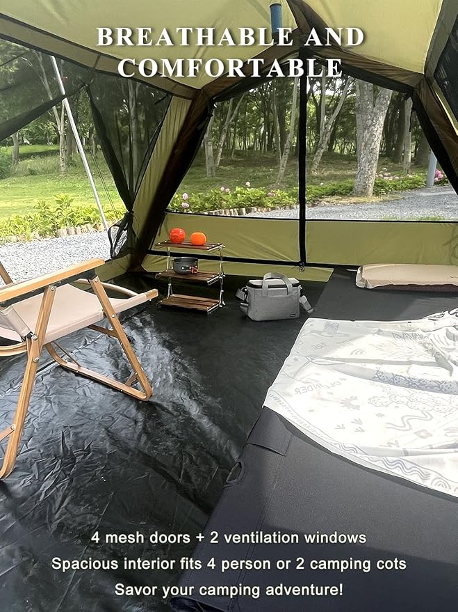 3 Person Backpacking Tent Cabin Tent with Vestibule Waterproof Lightweight Easy Set Up Outdoor Tent for Camping Hiking Motorcycle