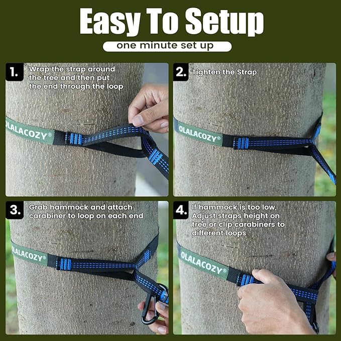 Camping HammockCamping EssentialsLightweight Portable Double &amp Single Hammock with Tree Straps Camping Gear for Outside Hiking Camping Beach Backpack Travel (Black &amp Grey Medium)