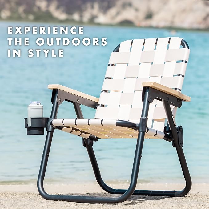 GoSports WOVN Beach Backpack Chair - 9 Styles Available - Premium Folding Camping Chair