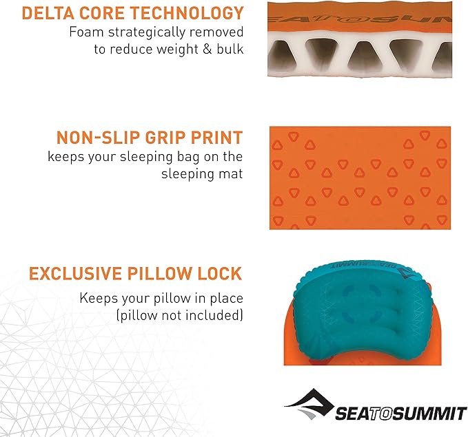 Sea to Summit Ultralight Self-Inflating Foam Sleeping Pad for Backpacking and Camping Large (78 x 25 x 1 inches)