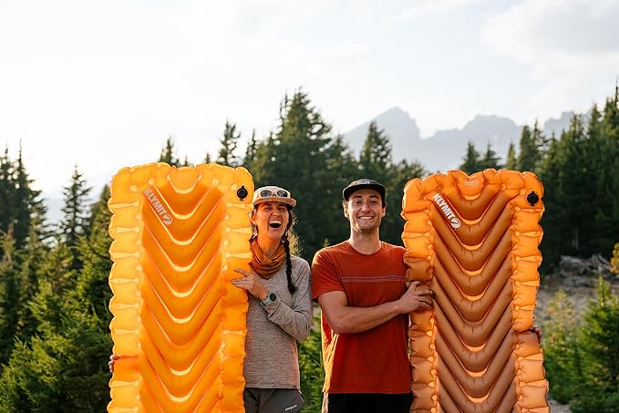 KLYMIT Insulated Static V2 Inflatable Sleeping Pad | Upgraded Comfort | Portable Ultralight Easy to Inflate Foldable Air Bed for Camping Backpacking &amp Hiking — Blend