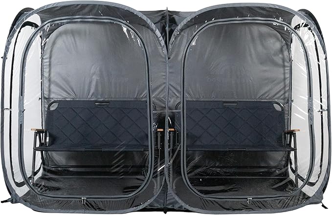WeatherPod® The Original Shark Tank Side-by-Side™ 2-4 Person Pop-Up Pod - Stay Warm Dry and Out of The Sun - Weather Pod for Sports Rain or Wind - Simple to Set Up and Tear Down