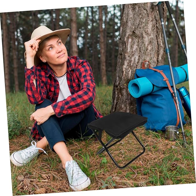 Portable Folding Stool Oxford Material Camping Chair for Outdoor Hiking Fishing Picnic