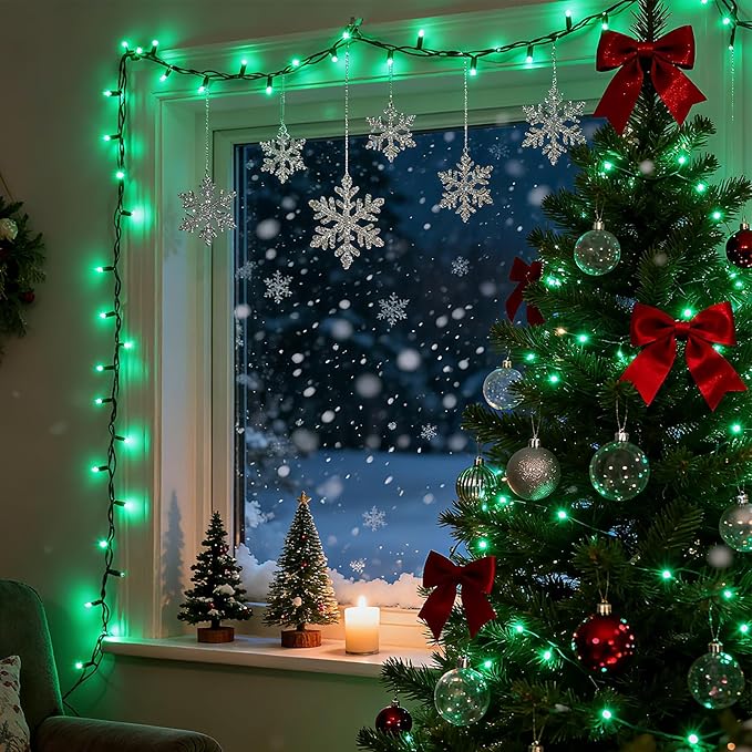 500 LED Green Christmas Tree Light170ft Connectable Christmas Lights with 8Modes UL Certified Lights String Outdoor for Christmas Holiday Party Decor