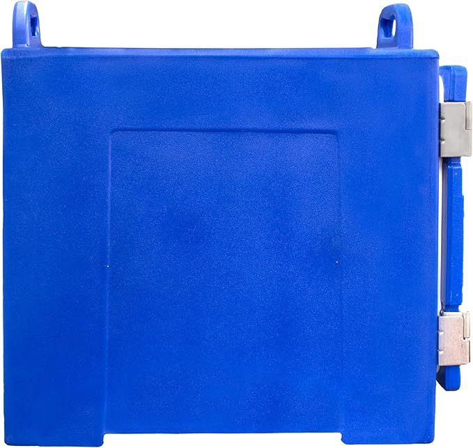 Carlisle FoodService Products Insulated Food Pan Carrier and Warmer Cateraide Front-Loading Hot Box with Handles Holds 5 Full or 10 Half 2.5 Pans (Sold Separately) PE Shell PU Insulation Blue
